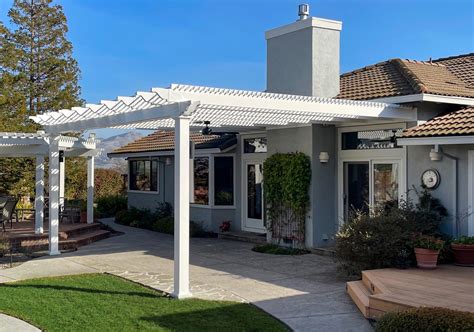 metal pergola kits attached to house|permanent canopy attached to house.